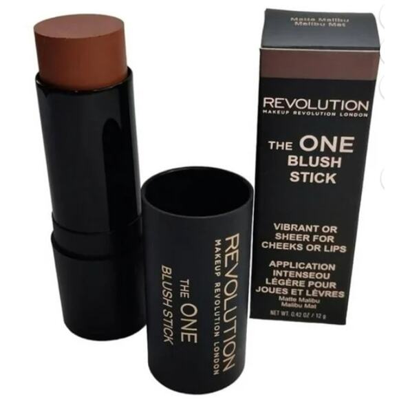 Revolution The One Vibrant Blush Stick, Cheeks and Lips, Matte Malibu, NWT - Picture 1 of 3